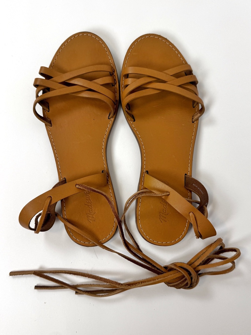 Madewell tan Lace-Up Leather Sandals size 9 1/2